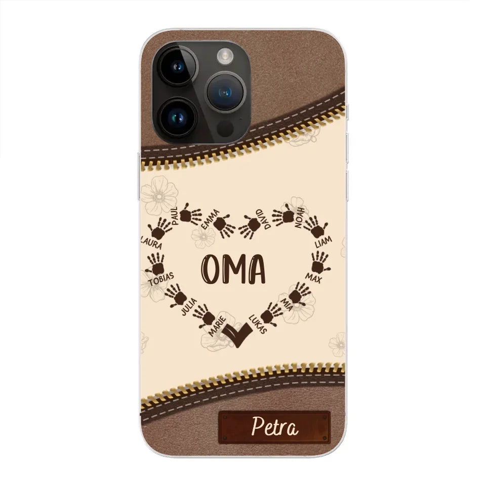 Favoriete Hart Leren Look - Gepersonaliseerde Telefoonhoes