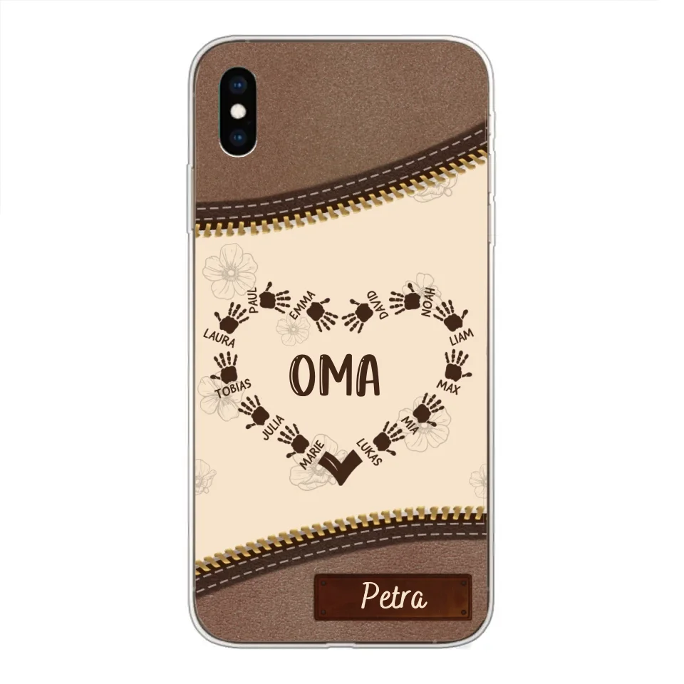 Favoriete Hart Leren Look - Gepersonaliseerde Telefoonhoes
