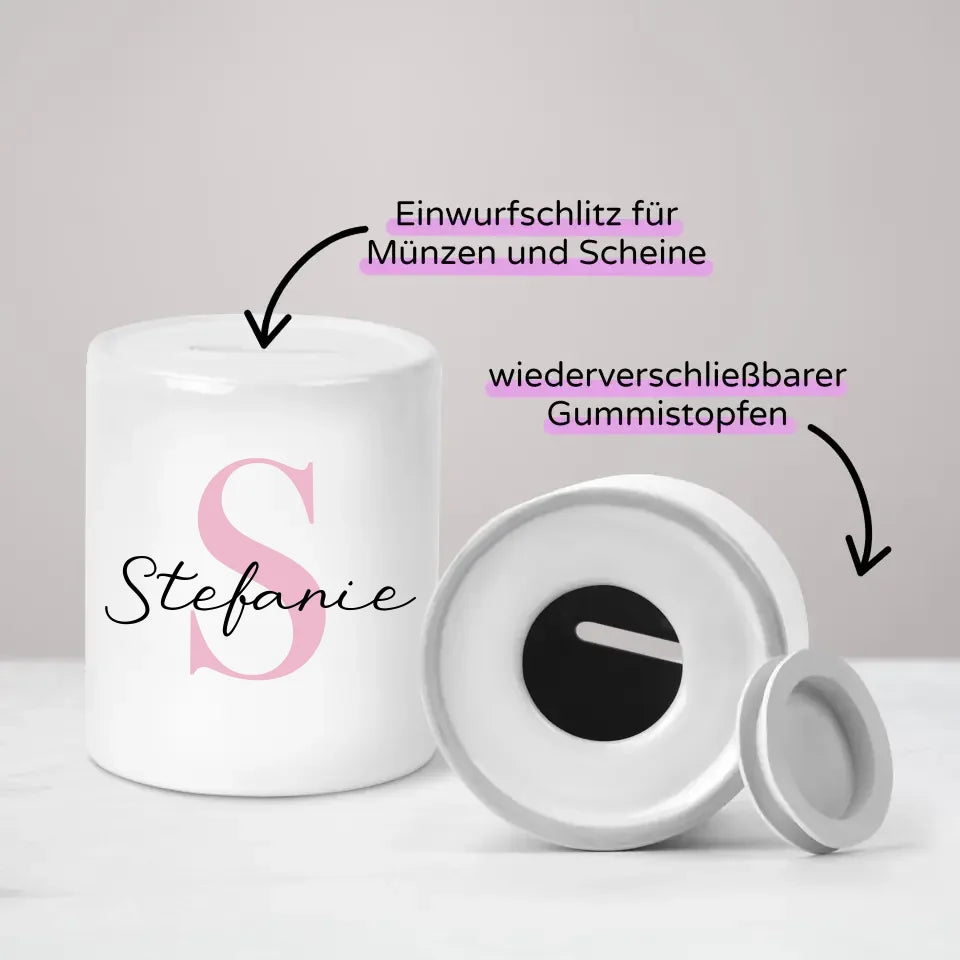 Initialen - Gepersonaliseerde spaarpot