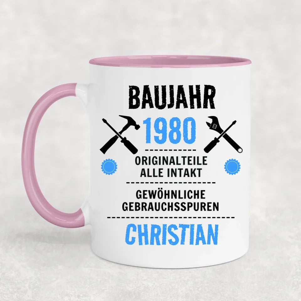 Bouwjaar met gewenste vintage - Gepersonaliseerde mok