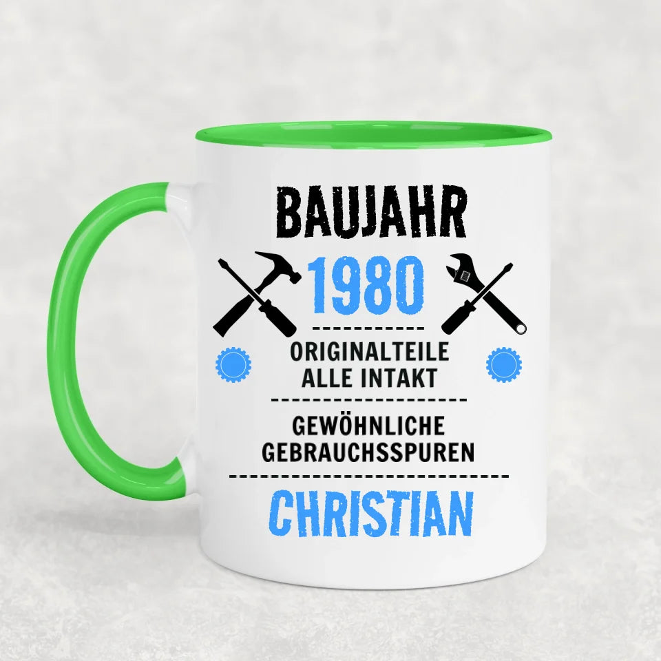 Bouwjaar met gewenste vintage - Gepersonaliseerde mok