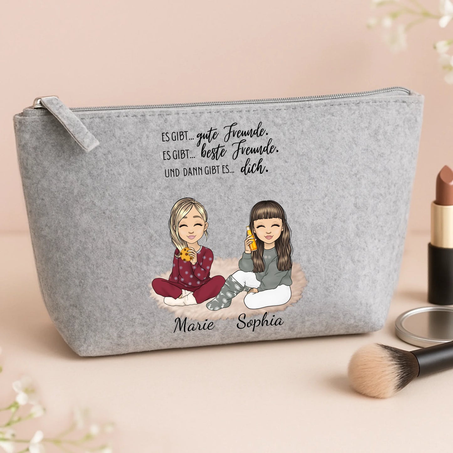 grey small cosmetic bag store