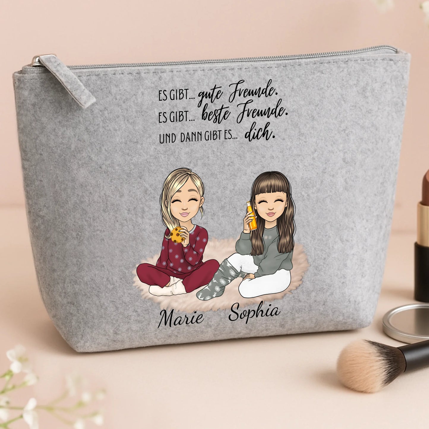 grey big cosmetic bag store