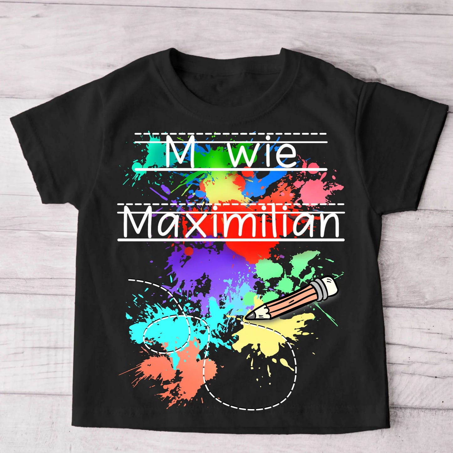 Leren schrijven - Gepersonaliseerd kinder T-shirt
