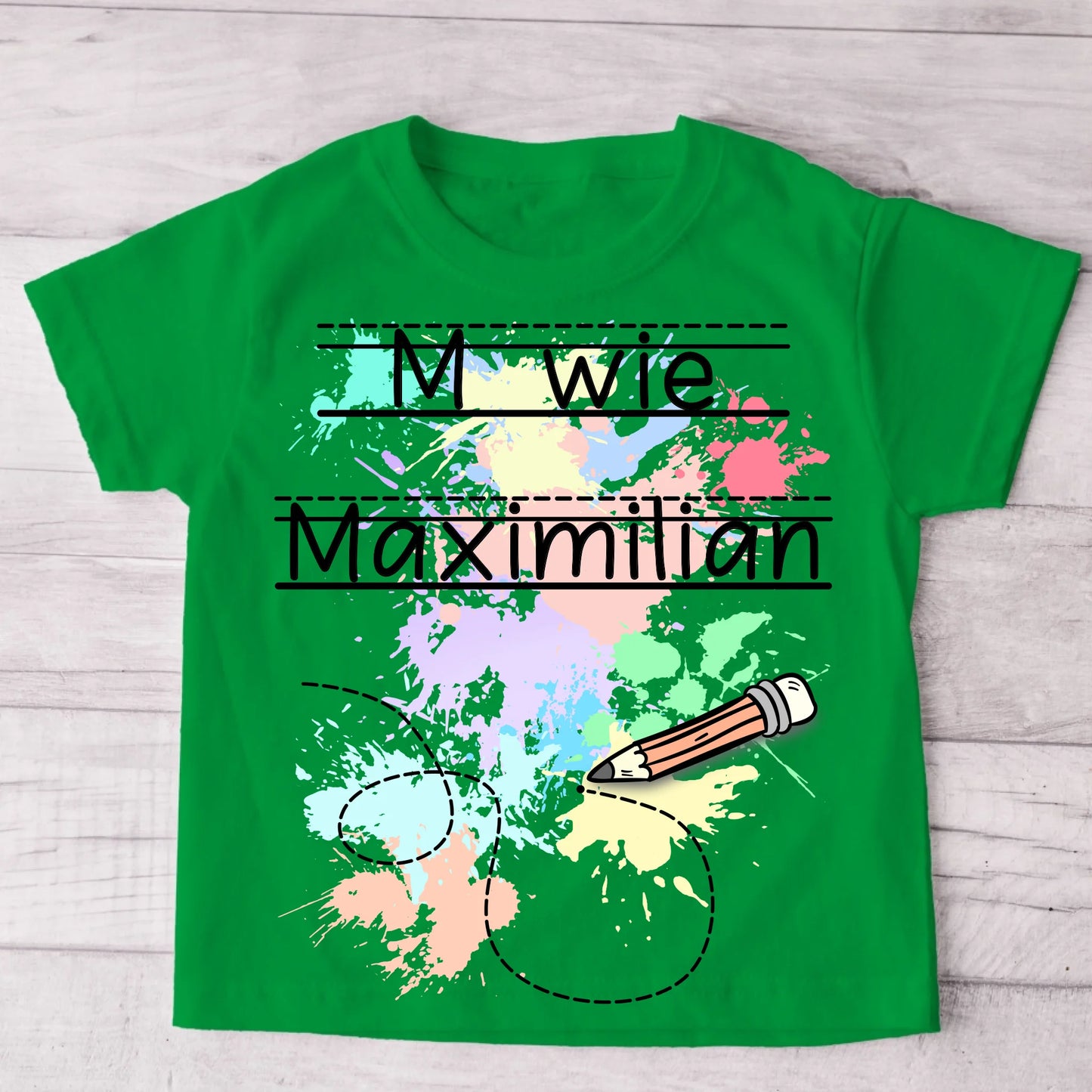 Leren schrijven - Gepersonaliseerd kinder T-shirt