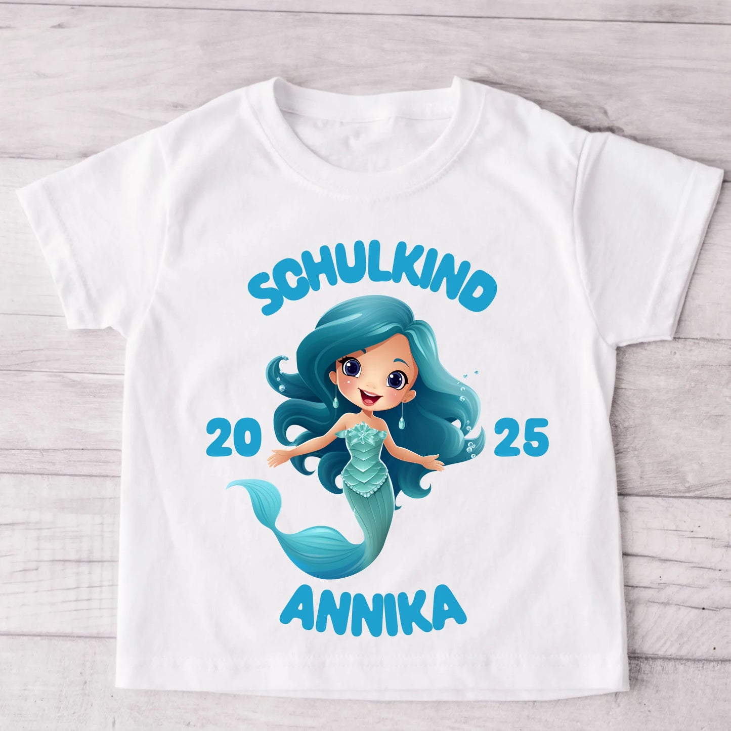 Zeemeermin - Gepersonaliseerd kinder T-shirt