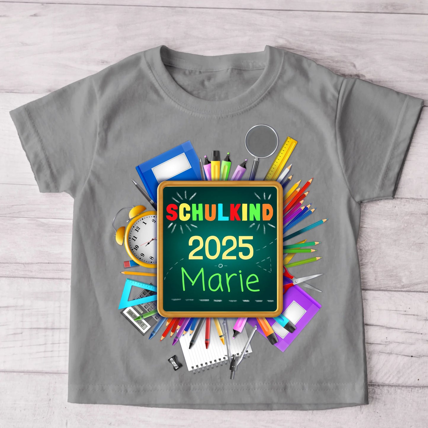 Schoolbenodigdheden - Gepersonaliseerd kinder-T-shirt