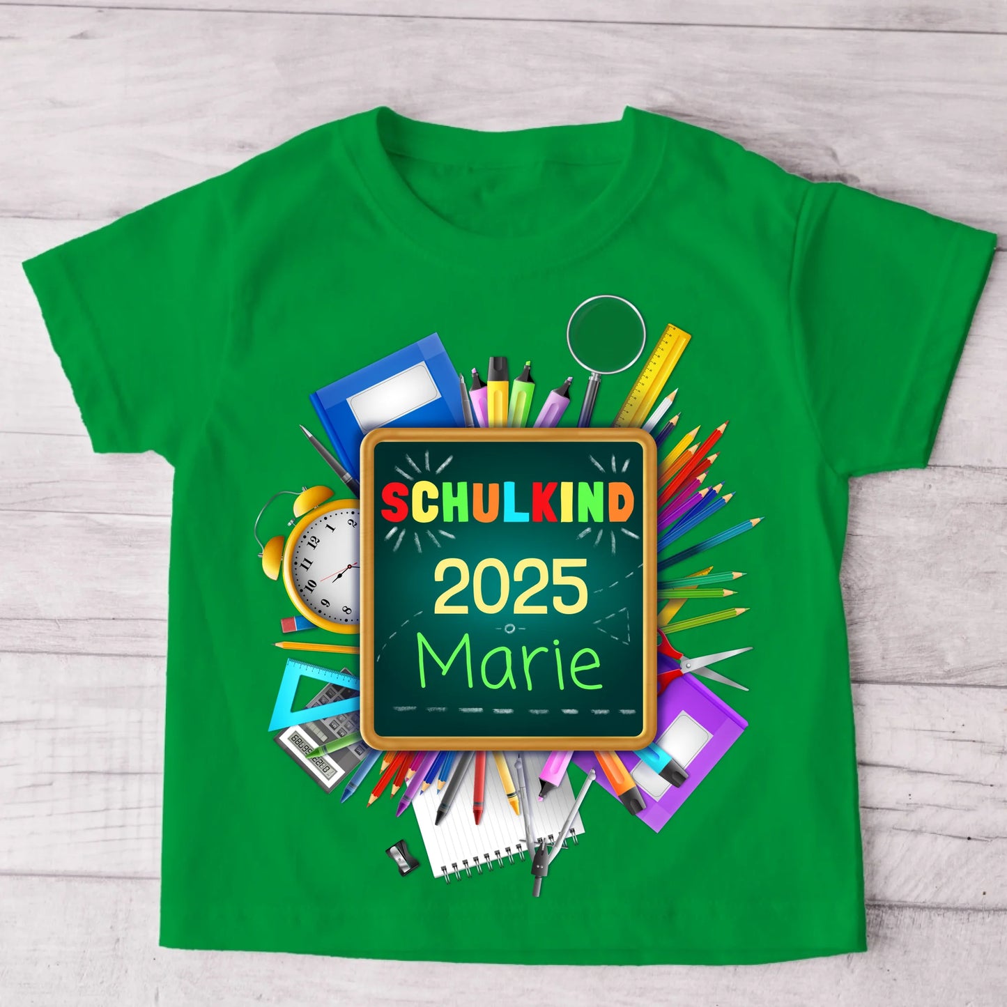 Schoolbenodigdheden - Gepersonaliseerd kinder-T-shirt