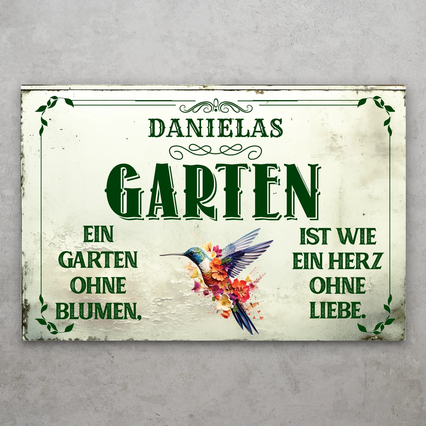 Garden Love - Gepersonaliseerd deurbord