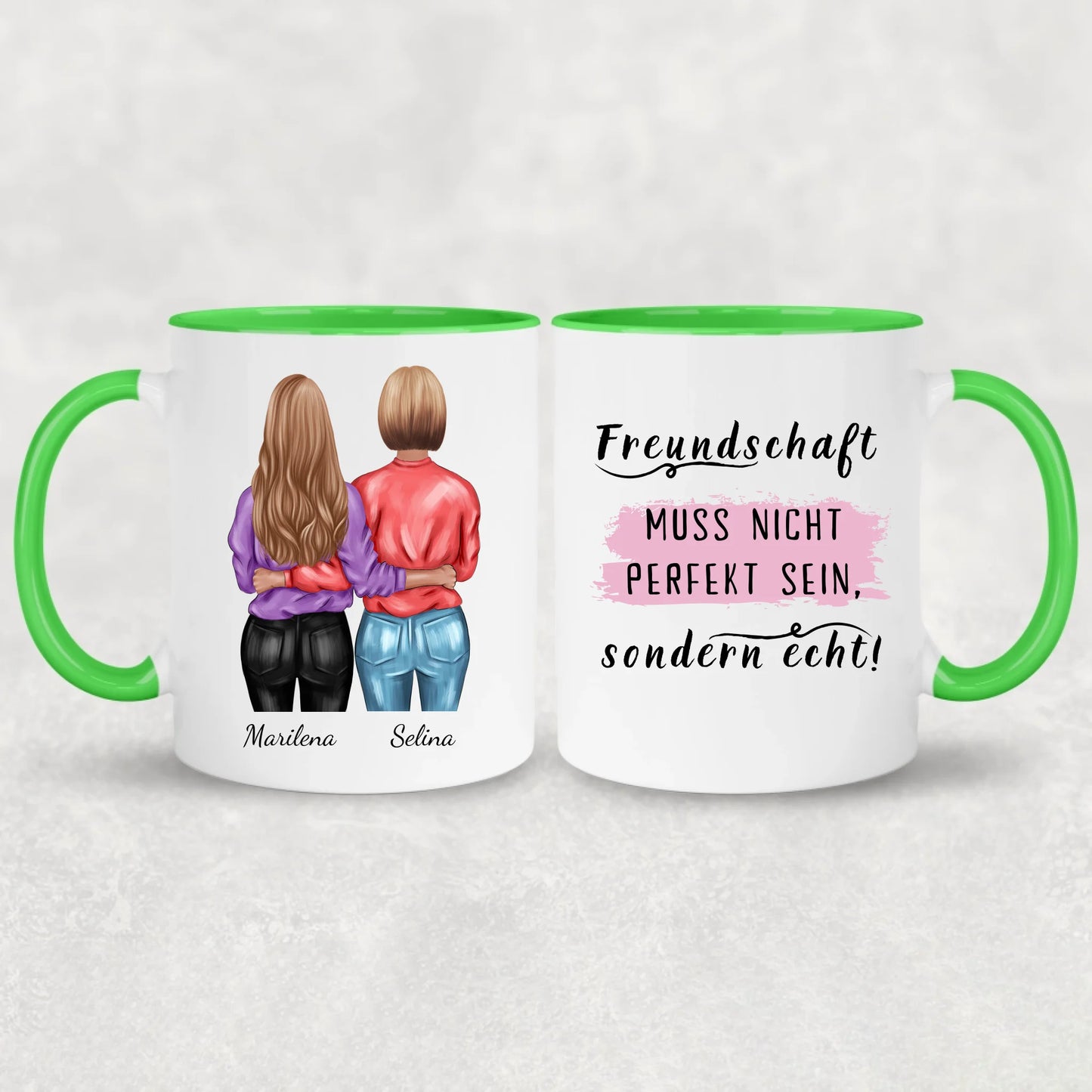 Knuffelende Meisjes - Gepersonaliseerde Mok