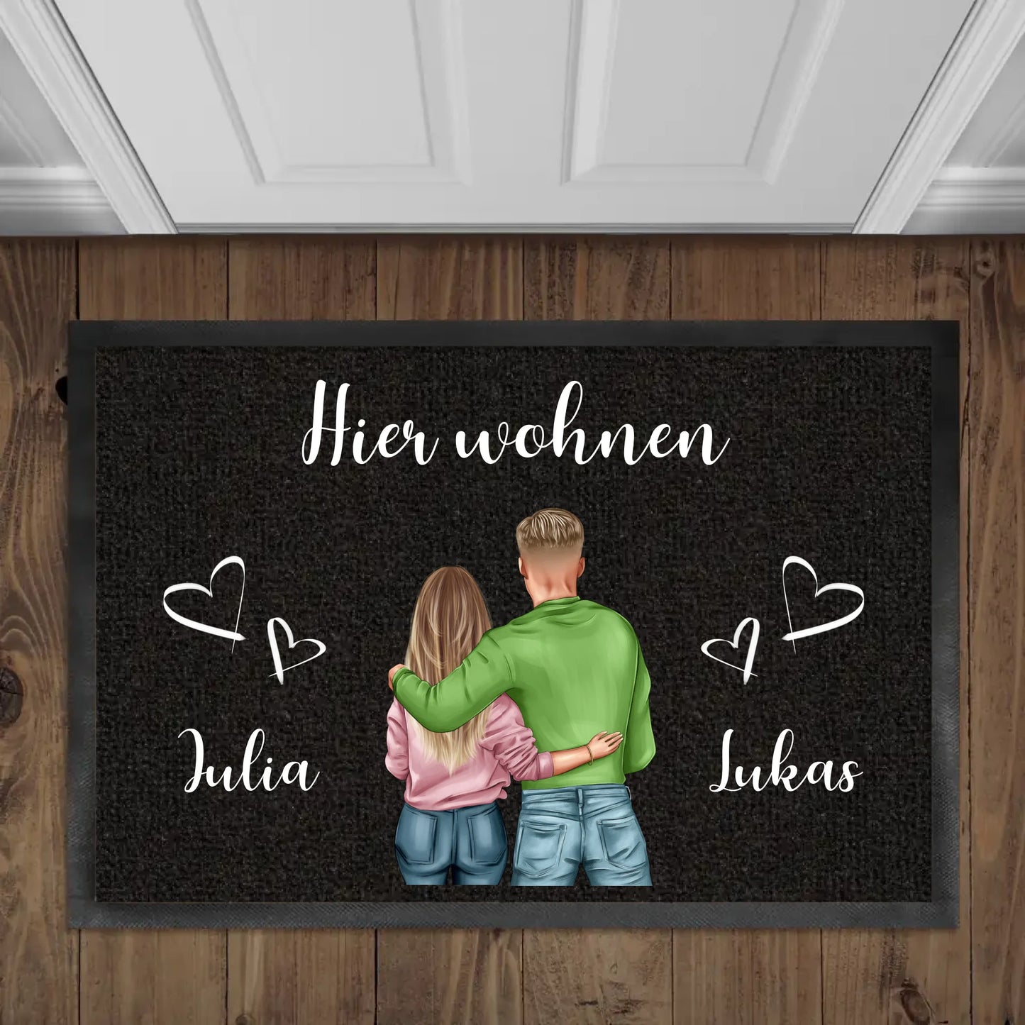 Pärchen - Personalisierte Fußmatte