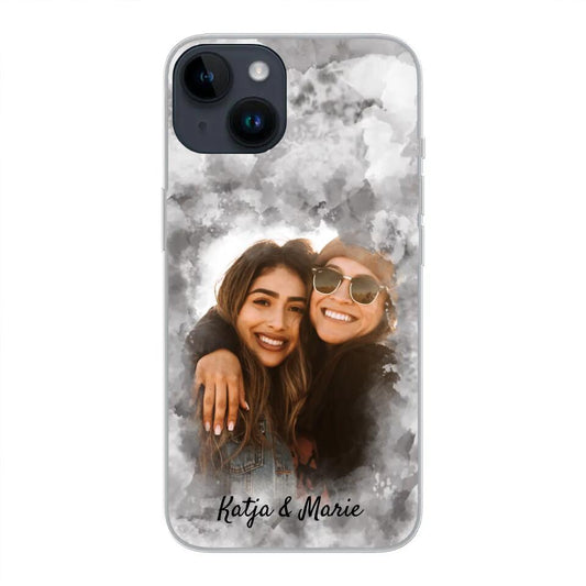 Jouw foto (waterverfstijl) - gepersonaliseerde telefoonhoesje 