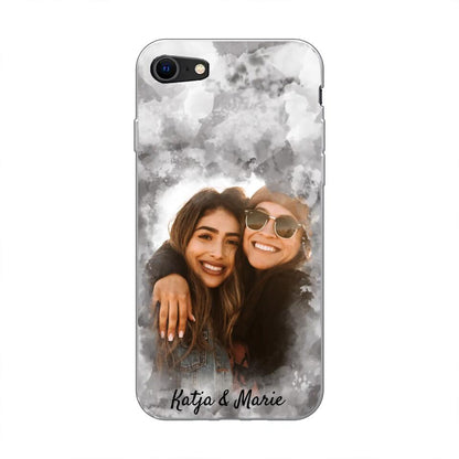 Jouw foto (waterverfstijl) - gepersonaliseerde telefoonhoesje 