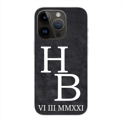 Jouw initialen - gepersonaliseerd telefoonhoesje 