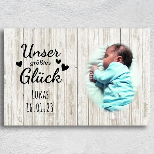 Ons grootste geluk - Gepersonaliseerd canvas 
