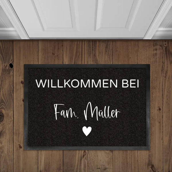 Willkommen - Personalisierte Fußmatte