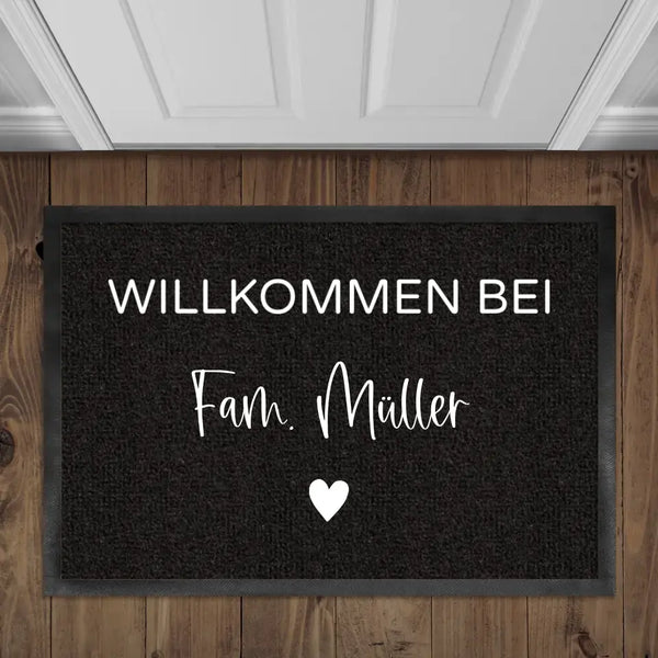 Willkommen - Personalisierte Fußmatte