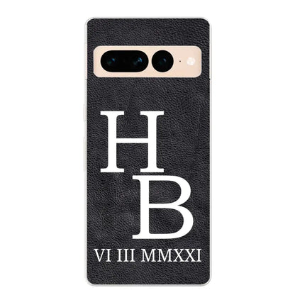 Jouw initialen - gepersonaliseerd telefoonhoesje 