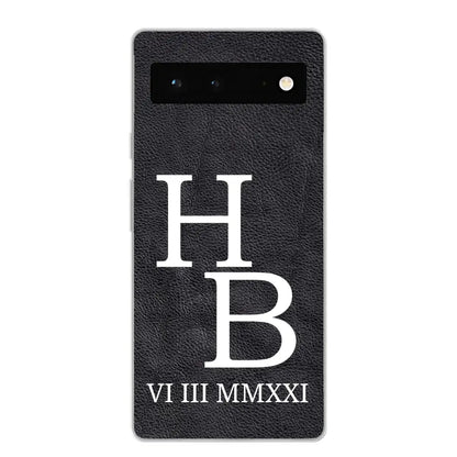 Jouw initialen - gepersonaliseerd telefoonhoesje 