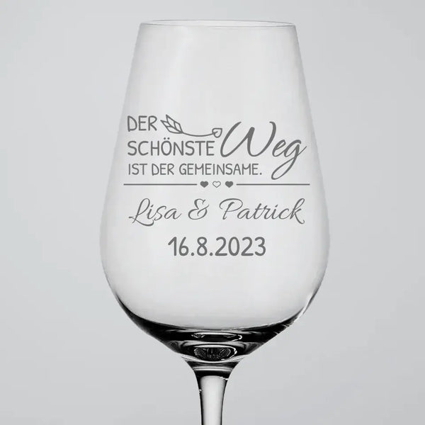 Gemeinsam - Personalisiertes Weinglas