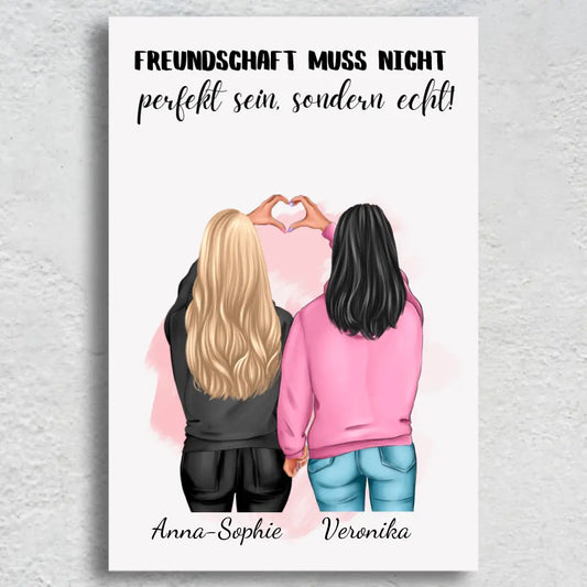Winter Besties - Gepersonaliseerd canvas 