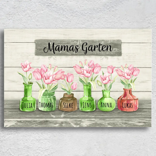 Favoriete bloemen - Gepersonaliseerd canvas 