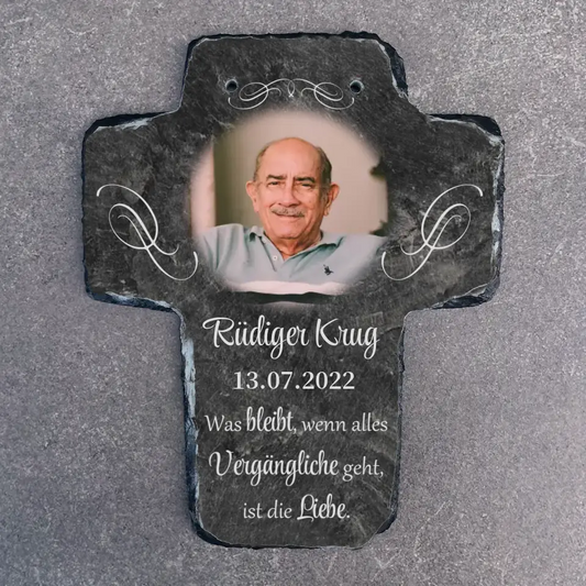 Ter nagedachtenis - gepersonaliseerd leistenen kruis 