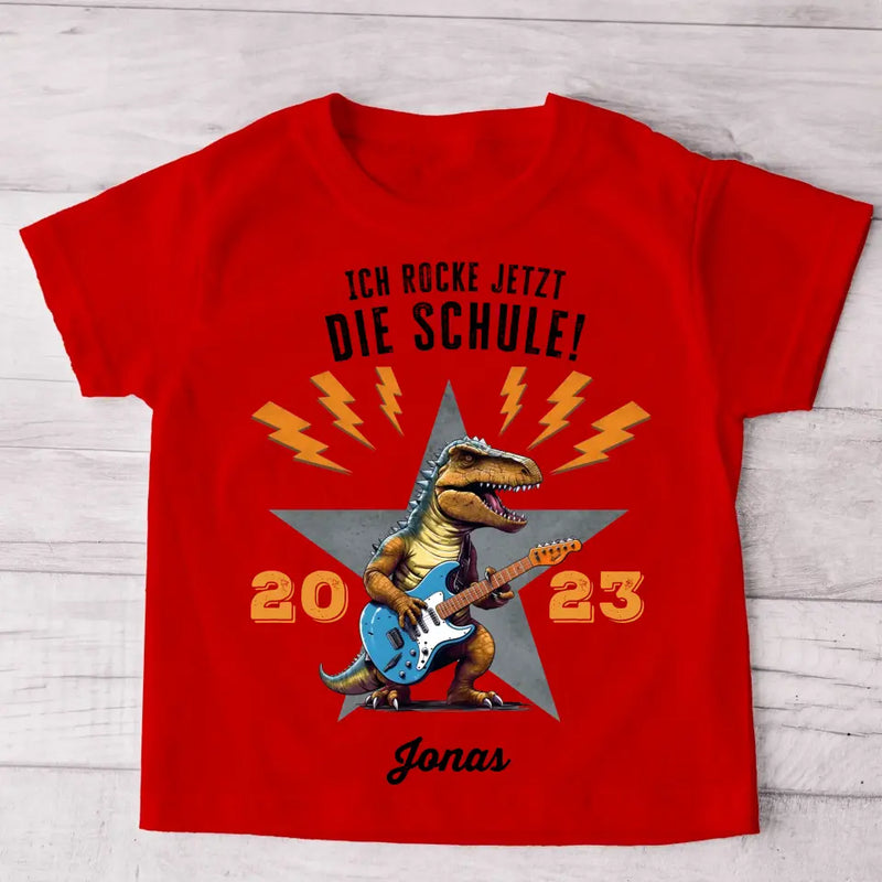 Schule rocken - Personalisiertes Kinder T-Shirt