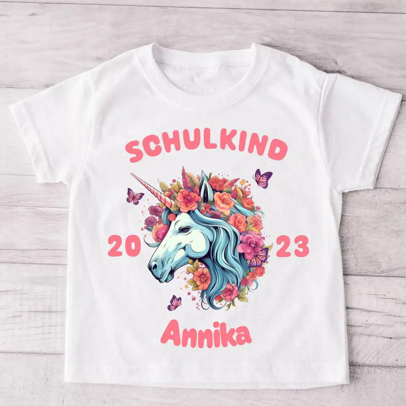 Einhorn - Personalisiertes Kinder T-Shirt