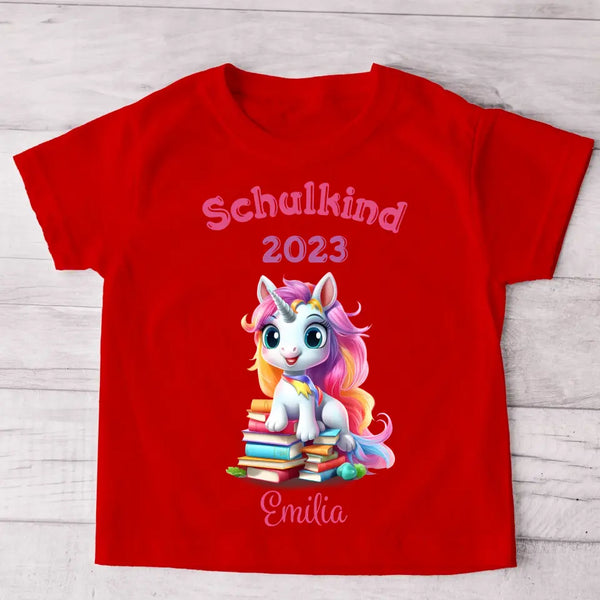 Kluges Einhorn - Personalisiertes Kinder T-Shirt