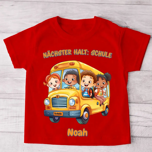 Schulbus - Personalisiertes Kinder T-Shirt