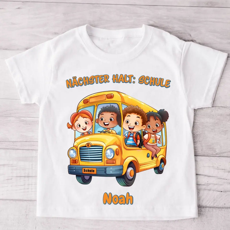 Schulbus - Personalisiertes Kinder T-Shirt