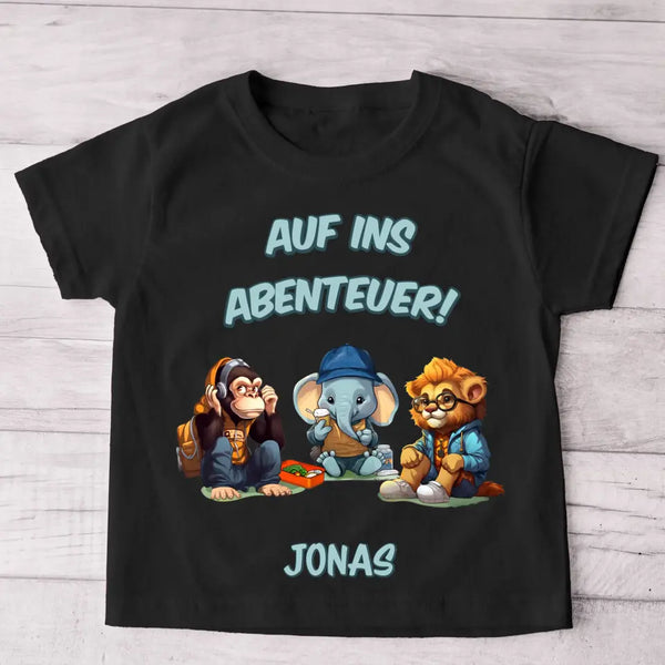 Auf ins Abenteuer - Personalisiertes Kinder T-Shirt