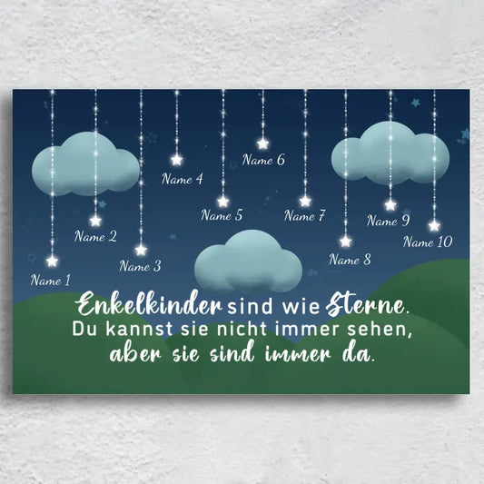 Favoriete sterren - Gepersonaliseerd canvas 