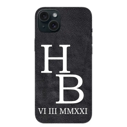 Jouw initialen - gepersonaliseerd telefoonhoesje 