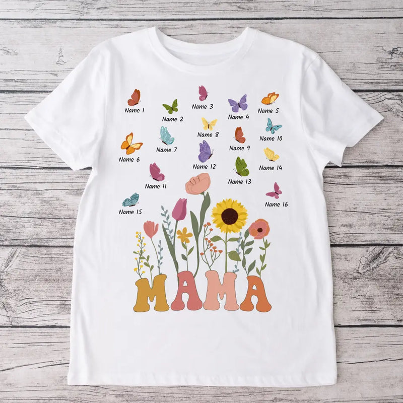 Schmetterlingswiese - Personalisiertes T-Shirt
