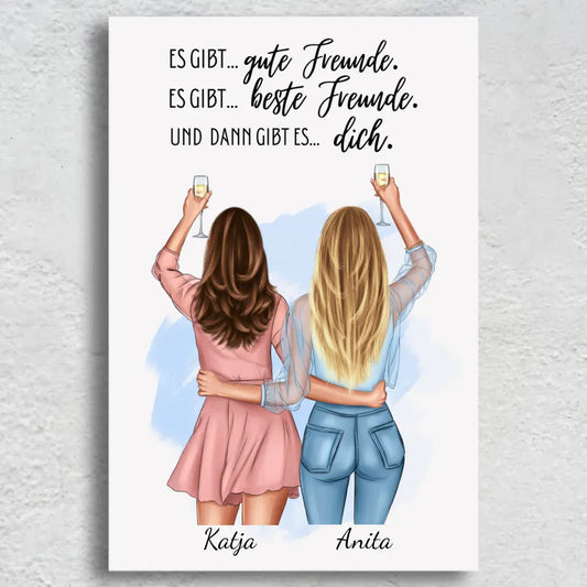 Beste Vrienden - Gepersonaliseerd Canvas 