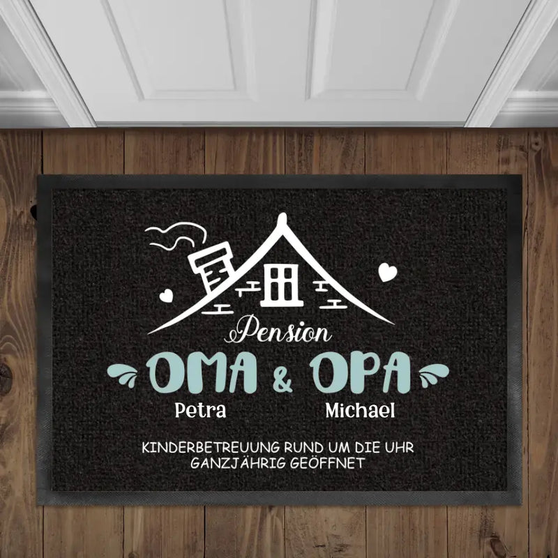 Pension Oma & Opa - Personalisierte Fußmatte