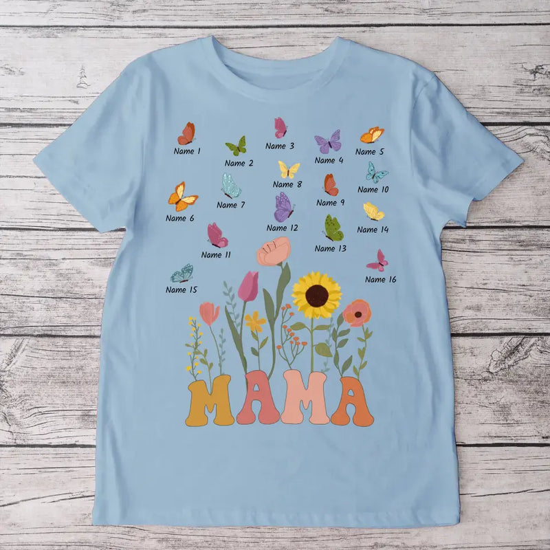 Schmetterlingswiese - Personalisiertes T-Shirt