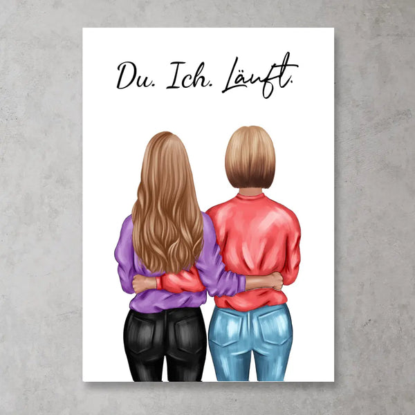 Pärchen (Frau & Frau) - Personalisiertes Poster