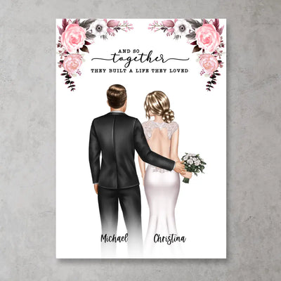 Brautpaar - Personalisiertes FineArt Poster