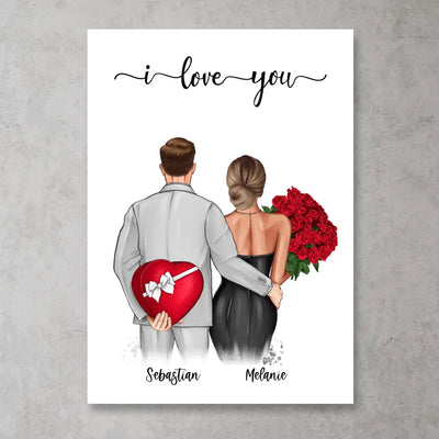 Blühende Liebe - Personalisiertes FineArt Poster