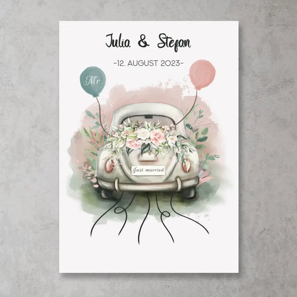 Just married - Personalisiertes Poster