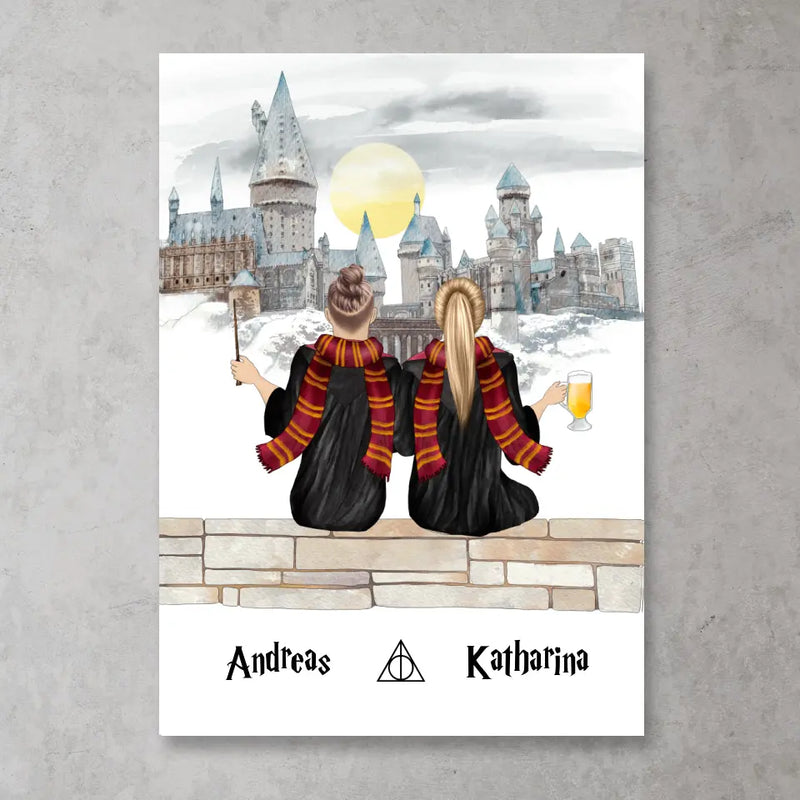 Zauberinnen/Zauberer - Personalisiertes FineArt Poster