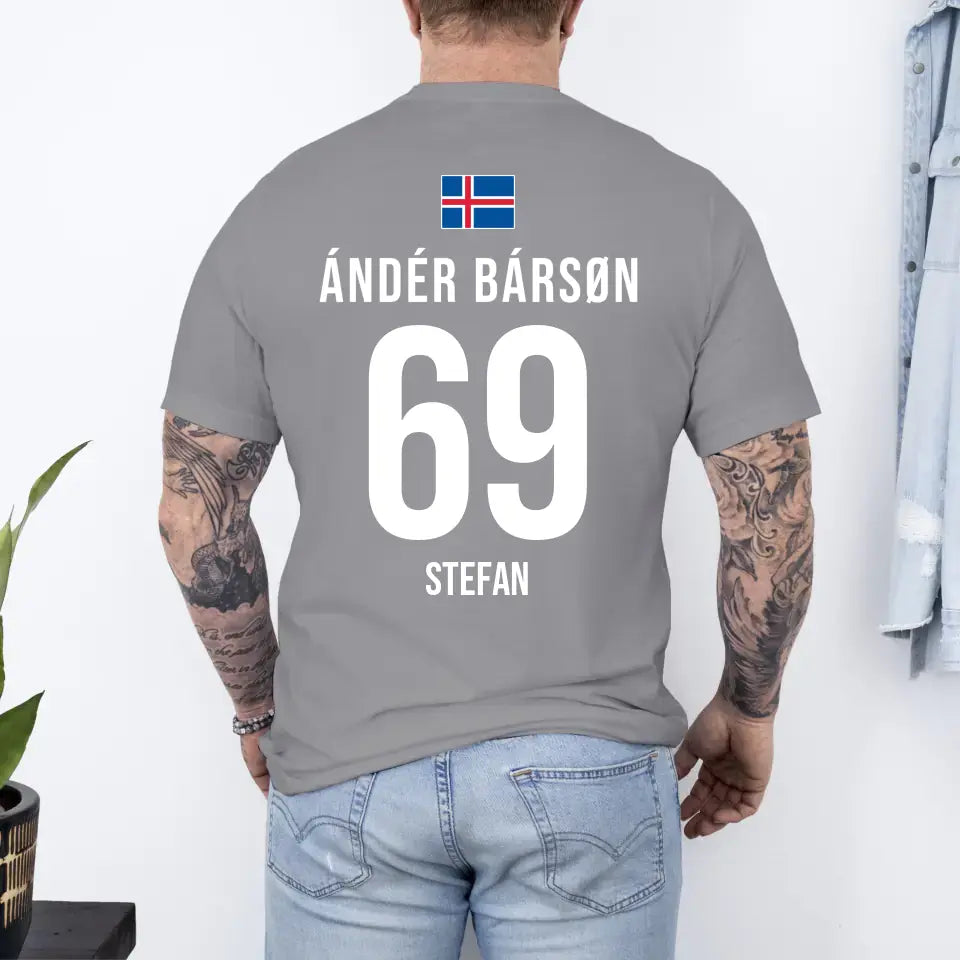 IJsland Jersey - Gepersonaliseerd T-shirt
