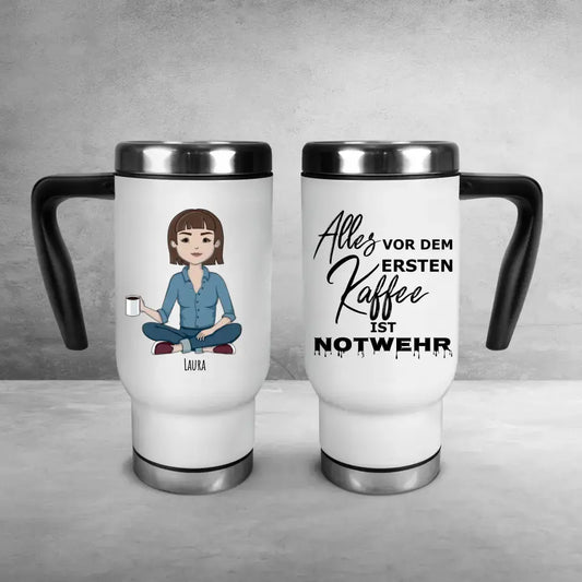 Eerste koffie - Gepersonaliseerde thermosmok