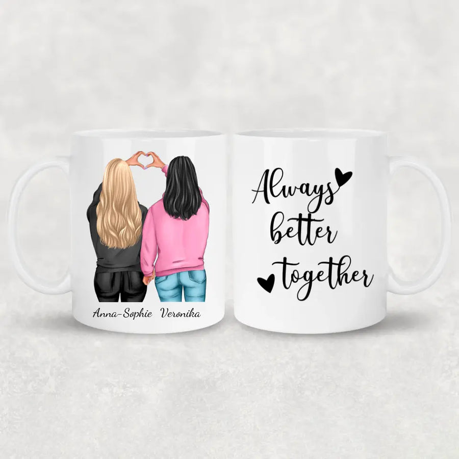 Winter Besties - Personalisierte Tasse