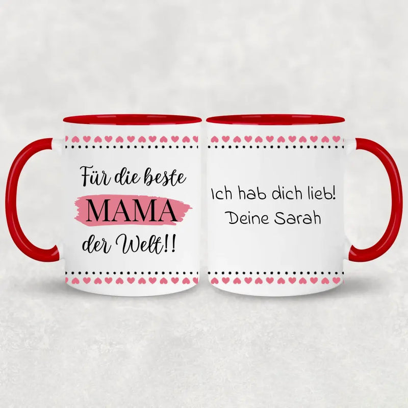 Für die beste Mama der Welt! - Personalisierte Tasse