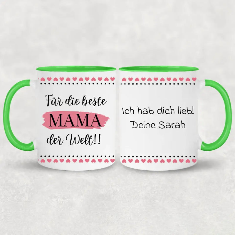 Für die beste Mama der Welt! - Personalisierte Tasse