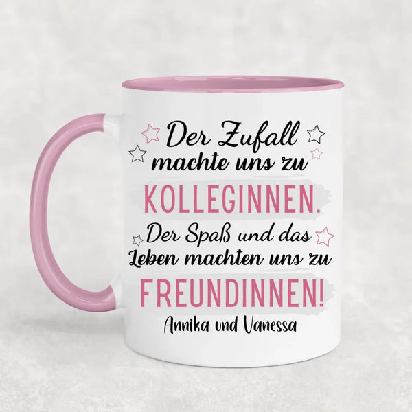 Von der Kollegin zur Freundin - Personalisierte Tasse